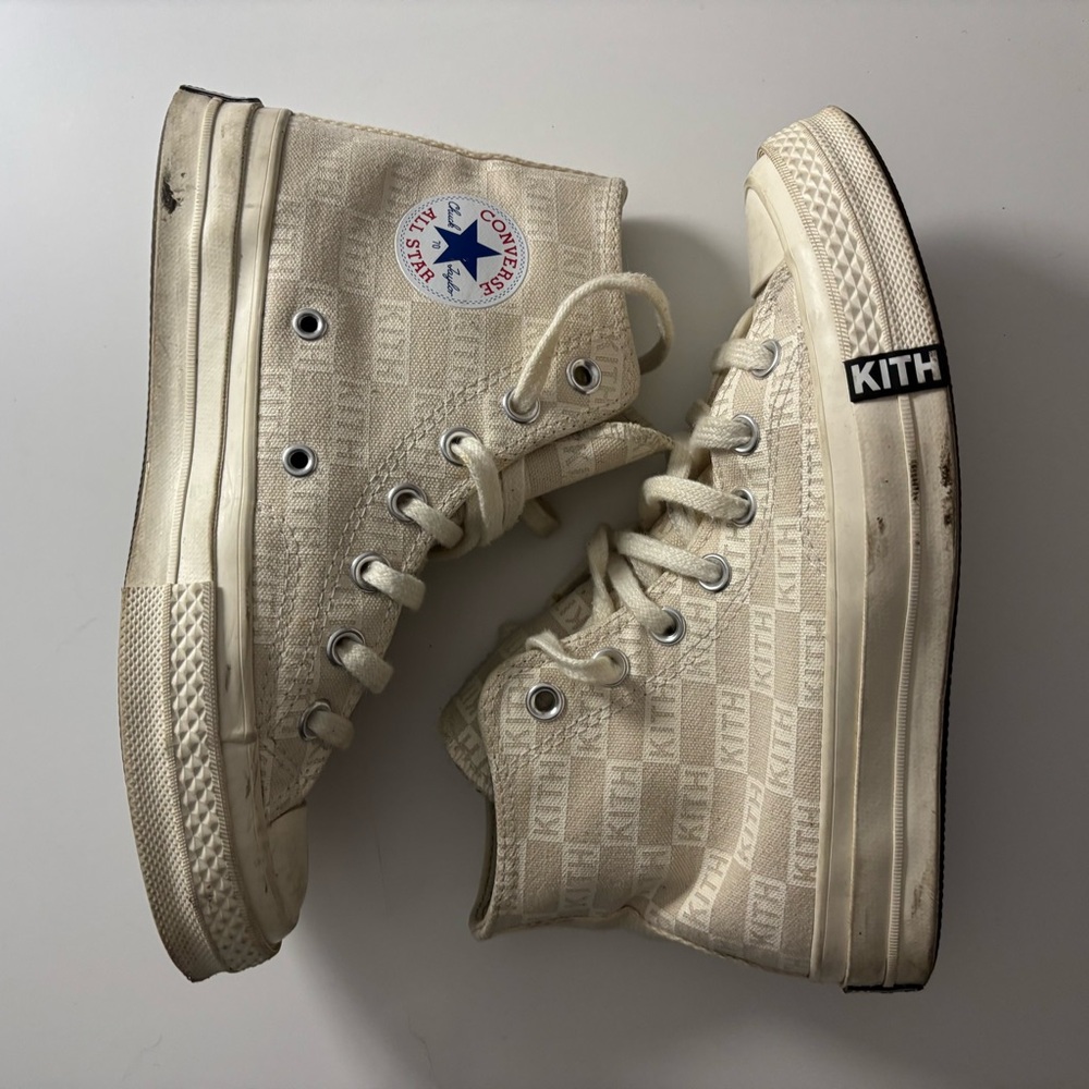 Converse Cream High-Tops with Kith Collaboration
